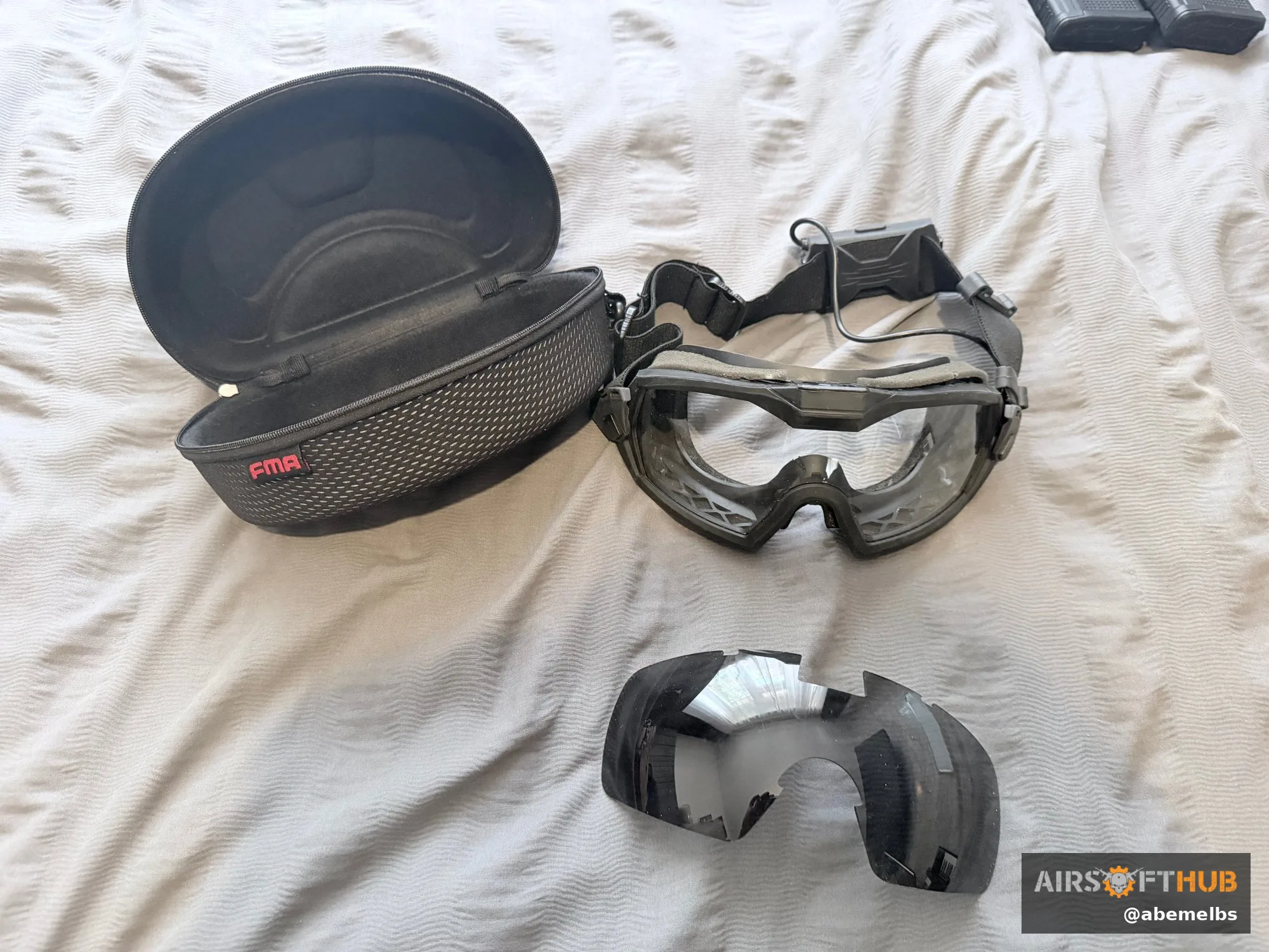 Fan-Assisted Anti-Fog Goggles (Battery Powered)  - used airsoft equipment