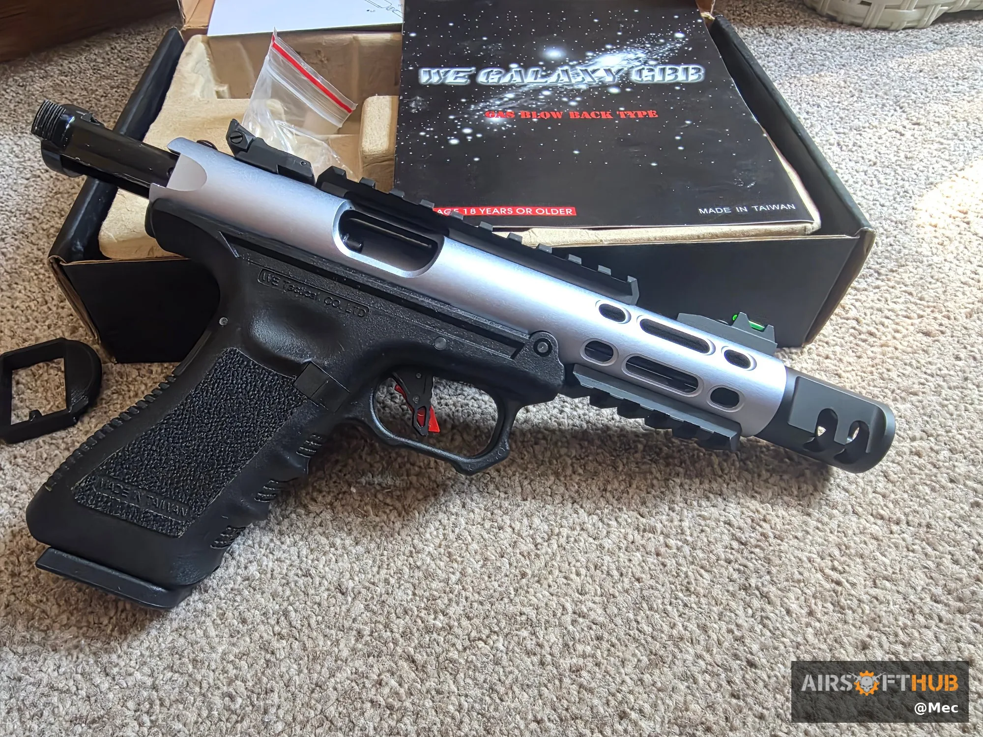 We galaxy, two mags and compensator  - used airsoft equipment