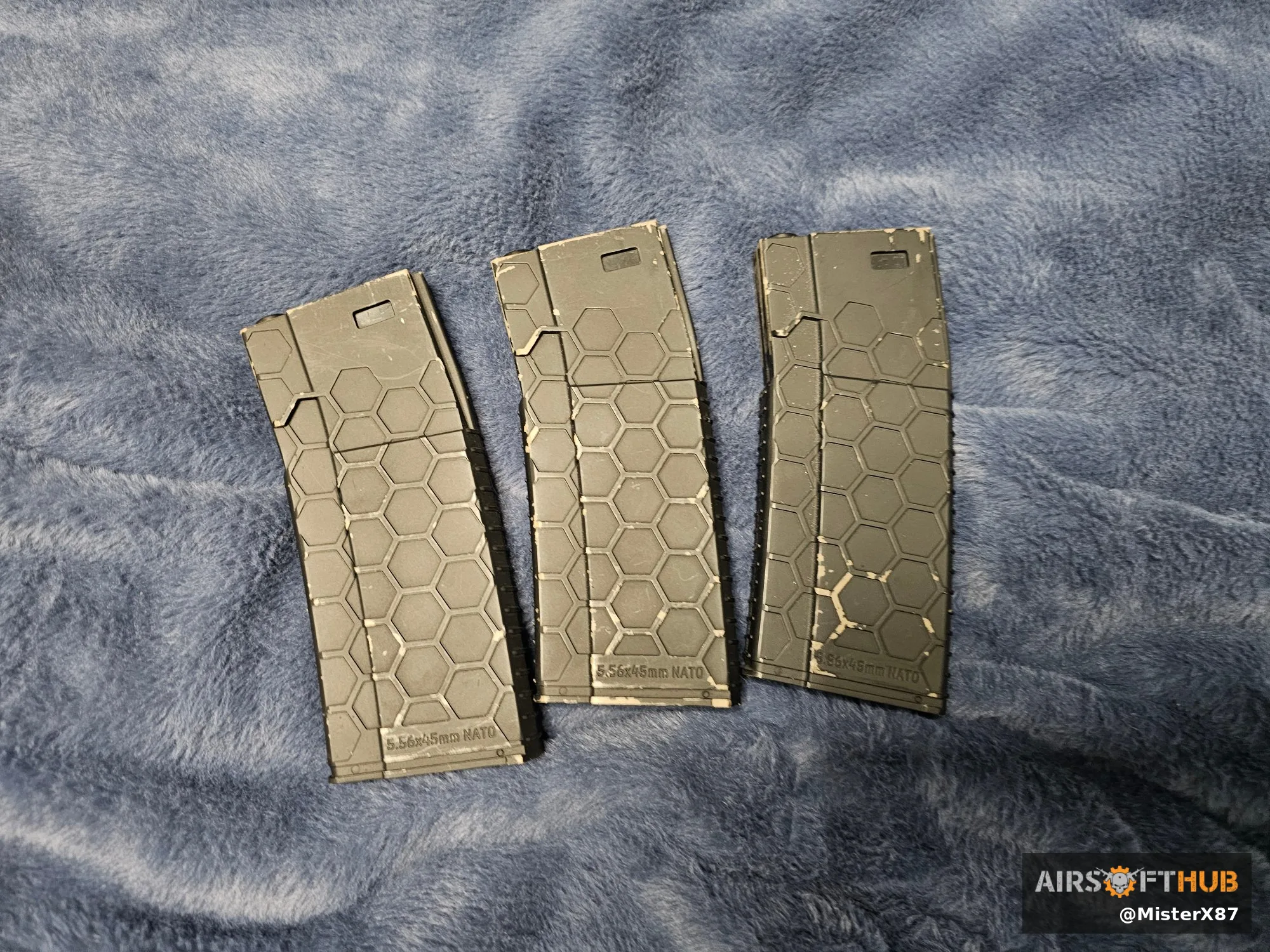 EMG Hex M4 Mid Caps x3 (Sprayed Black) - used airsoft equipment